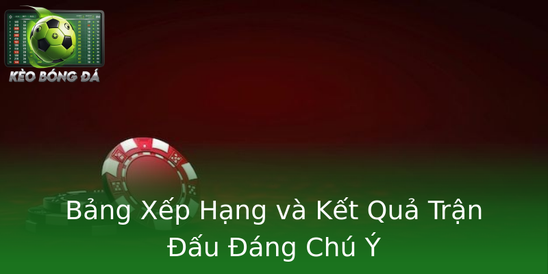 Bảng Xếp Hạng và Kết Quả Trận Đấu Đáng Chú Ý Bảng Xếp Hạng và Kết Quả Trận Đấu Đáng Chú Ý